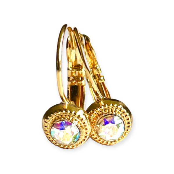 Crystal AB Yellow Gold - Sugar Earrings