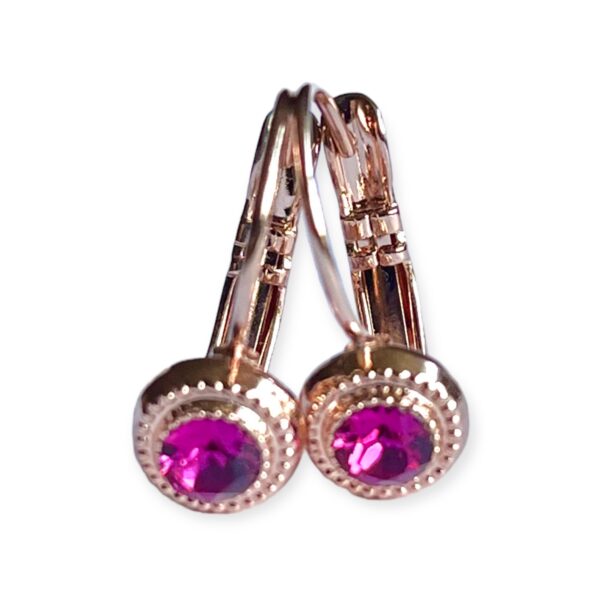 Fuchsia Rose Gold - Sugar Earrings